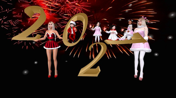 2021 - Silvester sparkle firework red