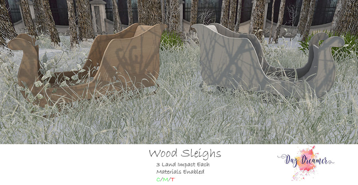 Day Dreamer - Wood Sleighs (boxed)