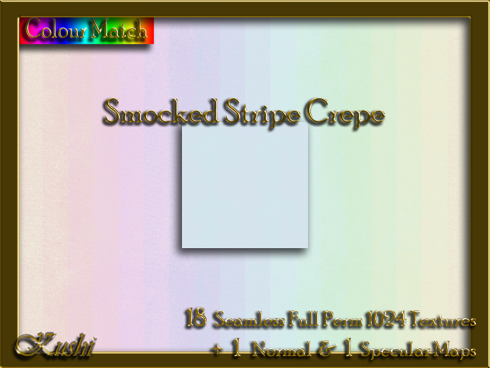 Smocked Stripe Crepe Solid Seamless Texture Set