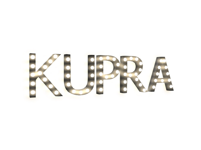 [Px] "KUPRA" Illuminated Light Bulbs Sign