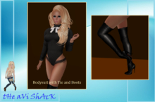 BODYSUIT WITH THIGH BOOTS AND TIE FOR TONIC !
