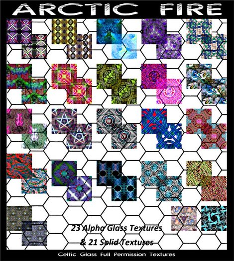 Celtic/Viking Design Glass (alpha) Textures Boxed