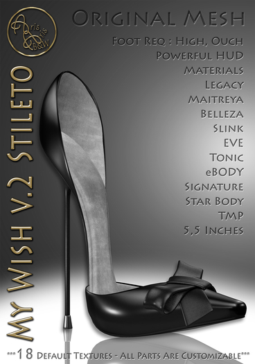 DEMO***ArisArisB&W~My Wish Stilettos v2.0(ADD)