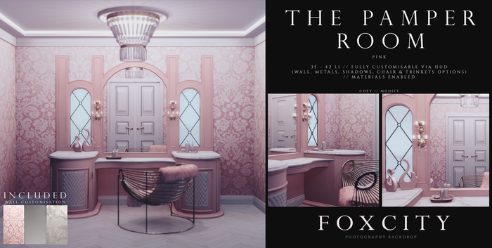 FOXCITY. Photo Booth - The Pamper Room (Pink)