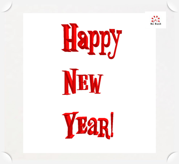 Happy New Year Full Perms Word Sign - 2LI