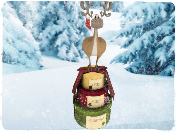 [AE] Gift Box Shop - Merry Moose Stacked Gift Box Bundle C