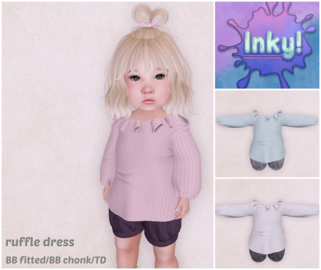 Inky! ruffle dress FAT