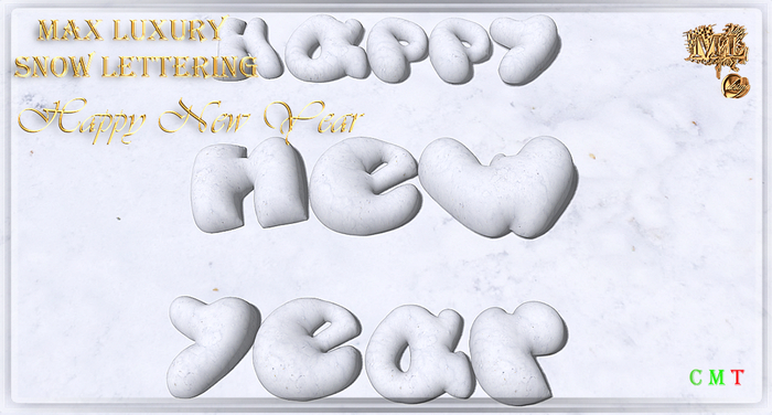 Max Luxury - Snow Lettering - Happy New Year