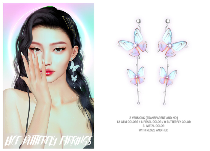 = DAE = Lace butterflies earring pack