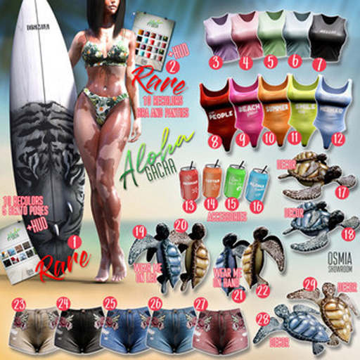 OSMIA - Aloha.Gacha.Turtle - Mother and baby  - Beige