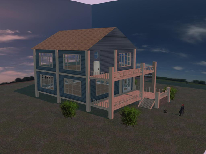 Modern House Blue Box