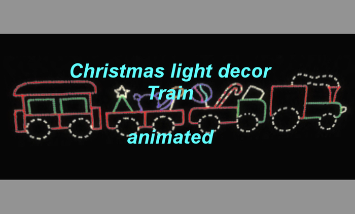 Christmas light decor Train -  animated