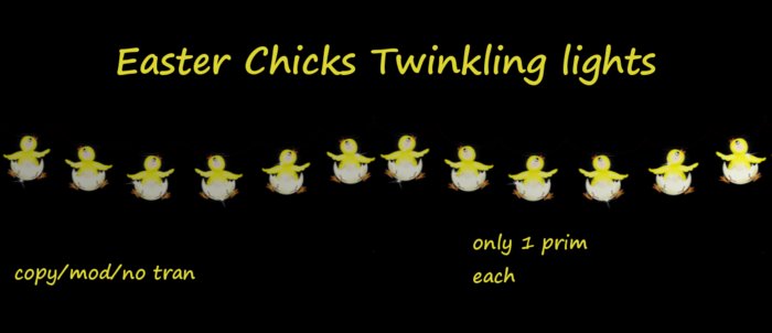 Easter chicks twinkling lights