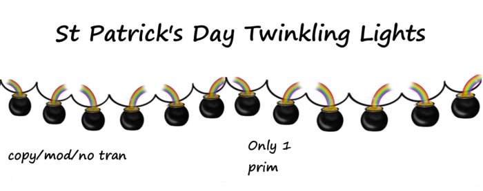 St Patricks day twinkling lights