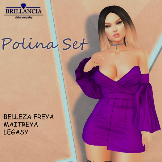 BRILLANCIA  POLINA SET  - DARK PURPLE