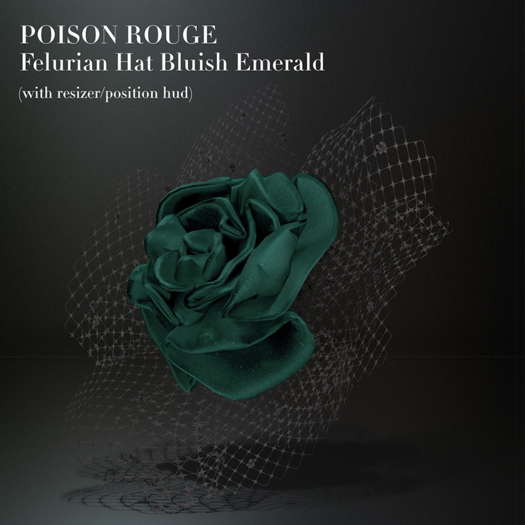POISON ROUGE Felurian Hat Emerald