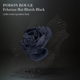 POISON ROUGE Felurian Hat Bluish Black