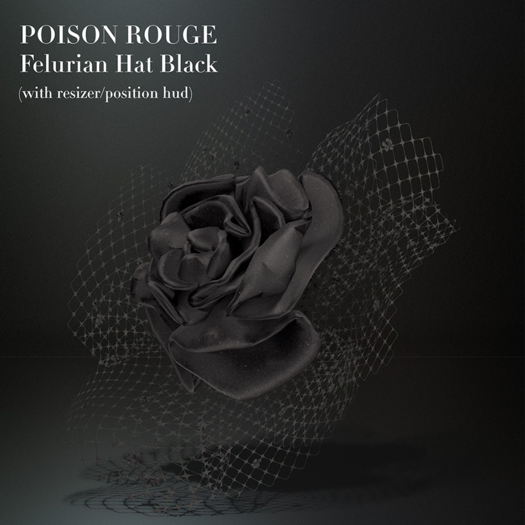 POISON ROUGE Felurian Hat Black