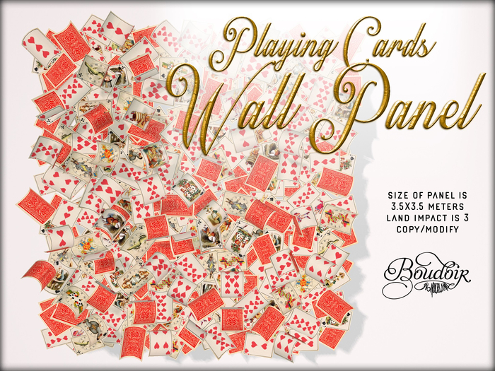 Boudoir Wonderland-Playing Cards Wall Panel