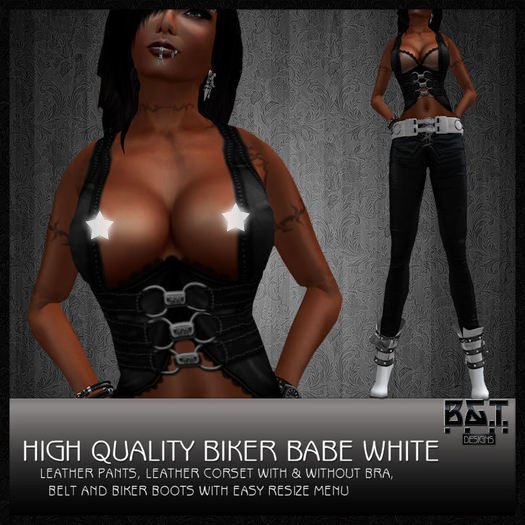 B&T.. Biker Babe White .. PROMO STUNT