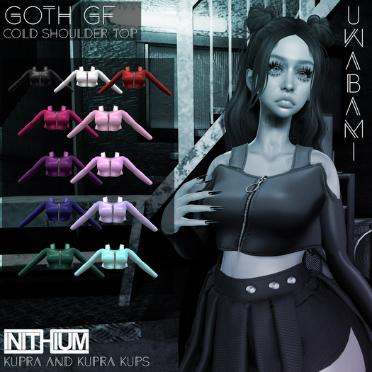 // UWABAMI // GOTH GF Cold Shoulder Top DEMO