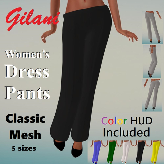 Gilani - Ladies Dress Pants - Color HUD Included