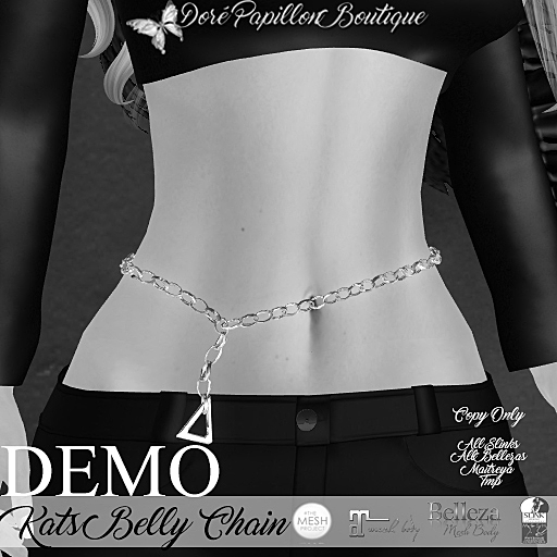 DPB Kats Belly Chain - DEMO *Maitreya, Slinks, Bellezas & TMP*