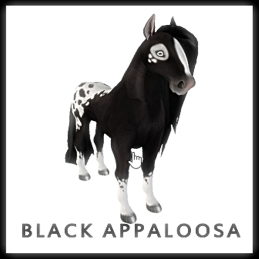 Amaretto Breedable Bundle - Male Black Appaloosa Unicorn Spirit Pegasus Blizzard
