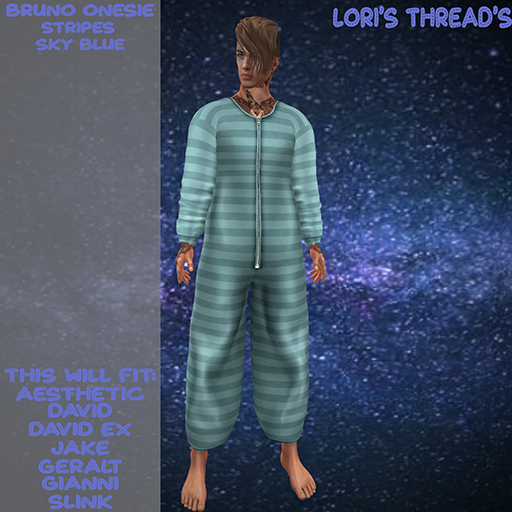 [L.T] Bruno Onesie -Stripes- Sky Blue (ADD ME)