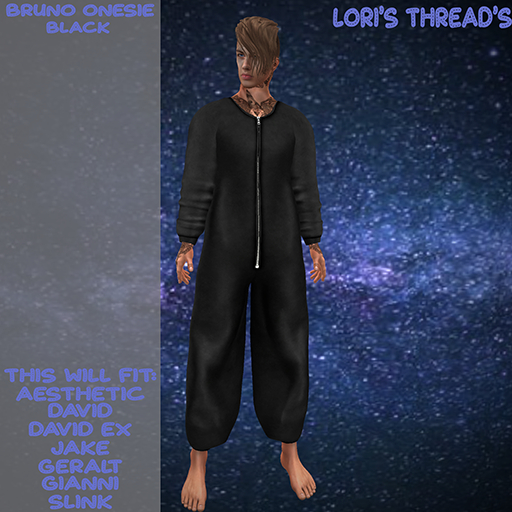 [L.T] Bruno Onesie - Black (ADD ME)