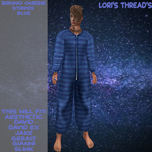 [L.T] Bruno Onesie -Stripes- Blue (ADD ME)