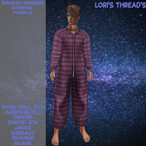 [L.T] Bruno Onesie -Stripes- Purple (ADD ME)