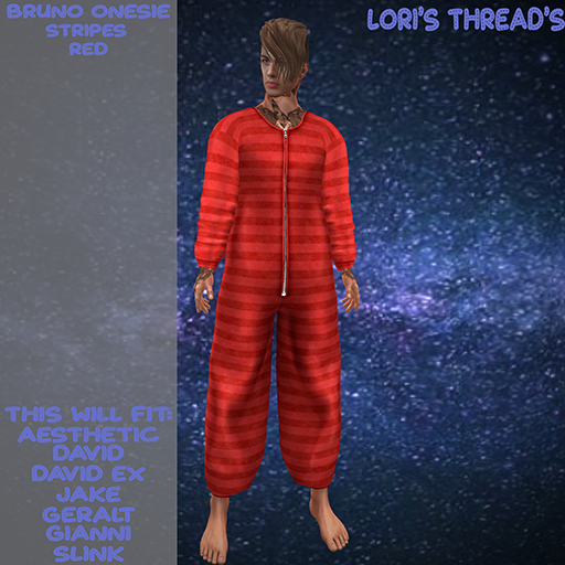 [L.T] Bruno Onesie -Stripes- Red (ADD ME)