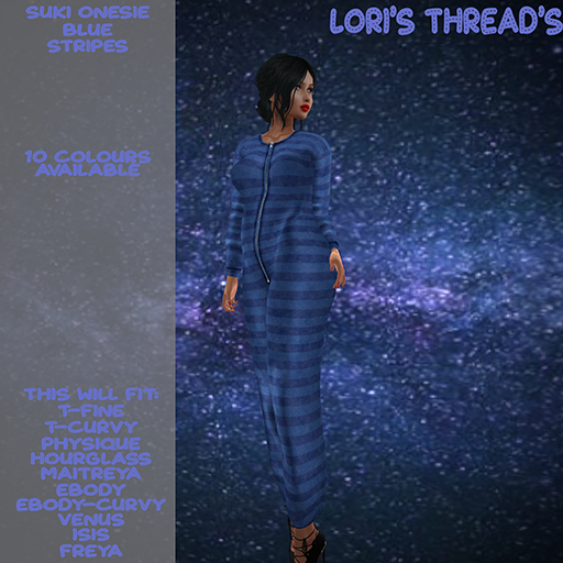 [L.T] Suki Onesie -Stripes- Blue (ADD ME)