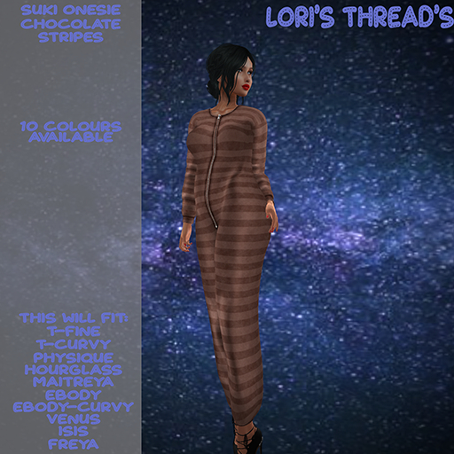 [L.T] Suki Onesie -Stripes- Chocolate (ADD ME)