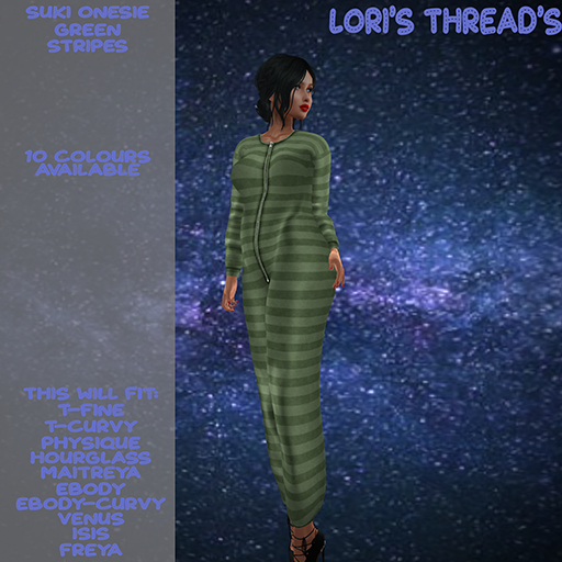 [L.T] Suki Onesie -Stripes- Green (ADD ME)