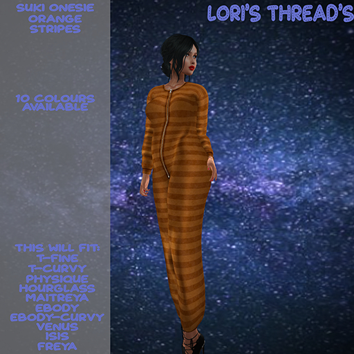 [L.T] Suki Onesie -Stripes- Orange (ADD ME)