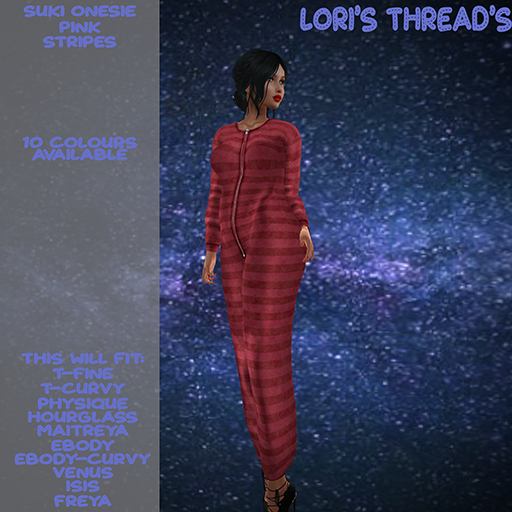 [L.T] Suki Onesie -Stripes- Pink (ADD ME)