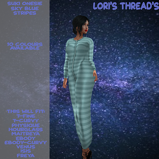[L.T] Suki Onesie -Stripes- Sky Blue (ADD ME)