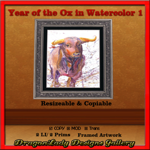 Year of the Ox in Watercolor 1