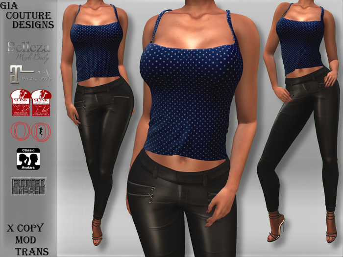 "GCD" Adara Tank Tops Blue