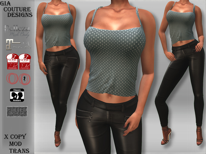 "GCD" Adara Tank Tops Slate