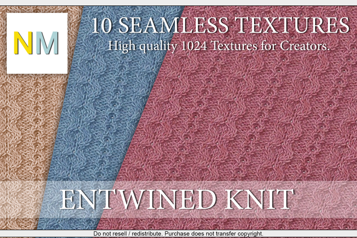 Entwined Knit Essentials Kit 10 Seamless Textures NM