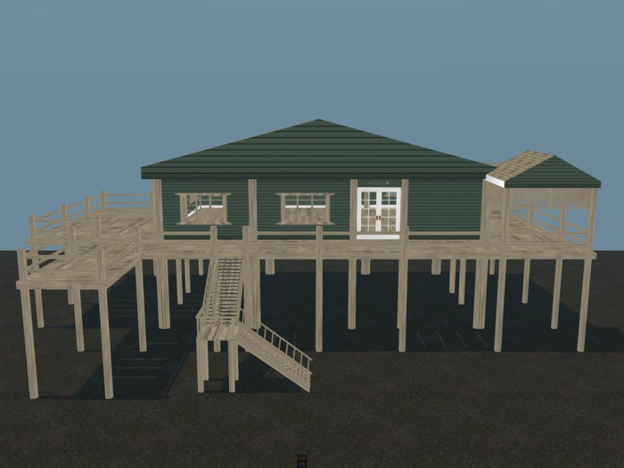 Modern Beach House Green Box