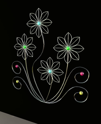 wall decor with daisies
