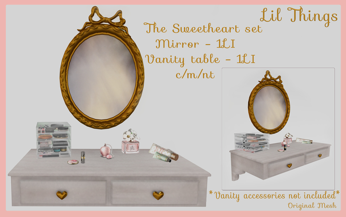 .:Lil Things:. Sweetheart set - Mirror & Vanity table