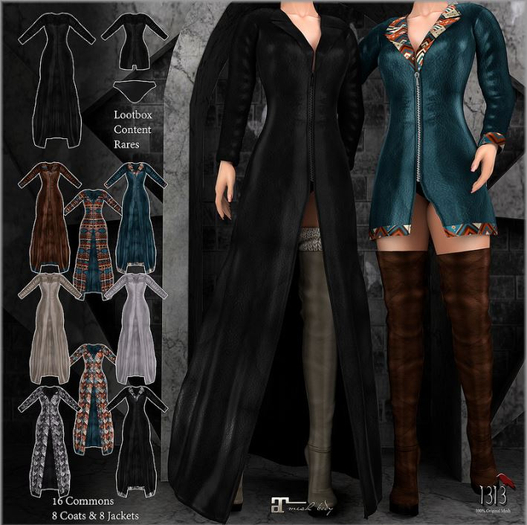 (*<*) 1313 Trenched Coat - Blue Southwest
