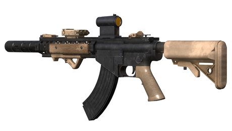 Assault Rifle Knight Second Life Marketplace - Scripted ARAK CQB SBR Assault Rifle by 3D ...