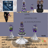 LGBTQ wedding cake with flower pedistol & keep sake statue-BOX