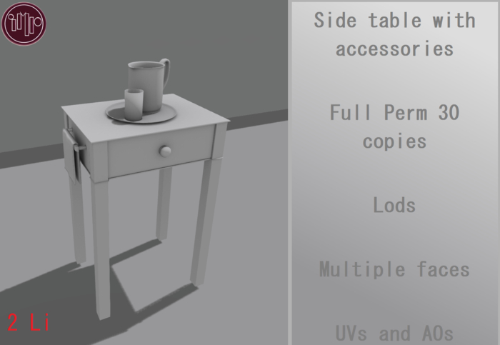 BY IMP Side table and accessories